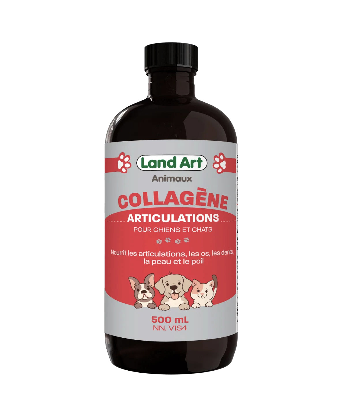Collagène liquide pour animaux - Land Art - 500ml - Saveur de boeuf *PRODUIT DISPONIBLE SUR COMMANDE